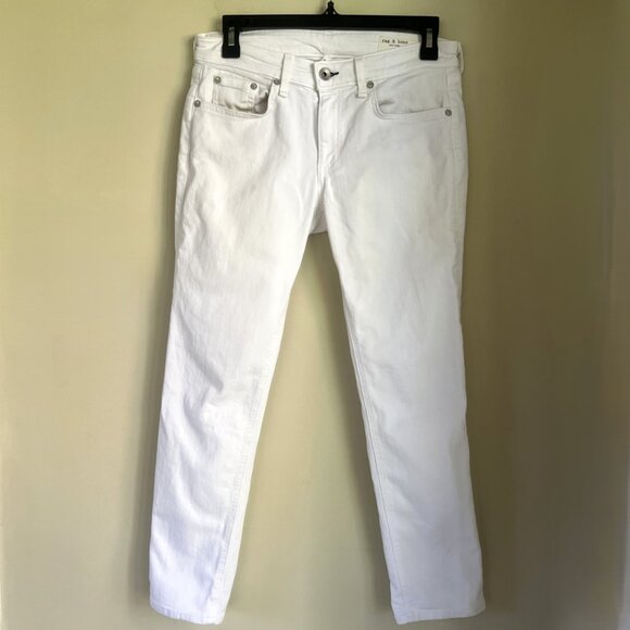 Rag & Bone Dre Slim Boyfriend Jeans, Optic White, Size 25 - Picture 4 of 11